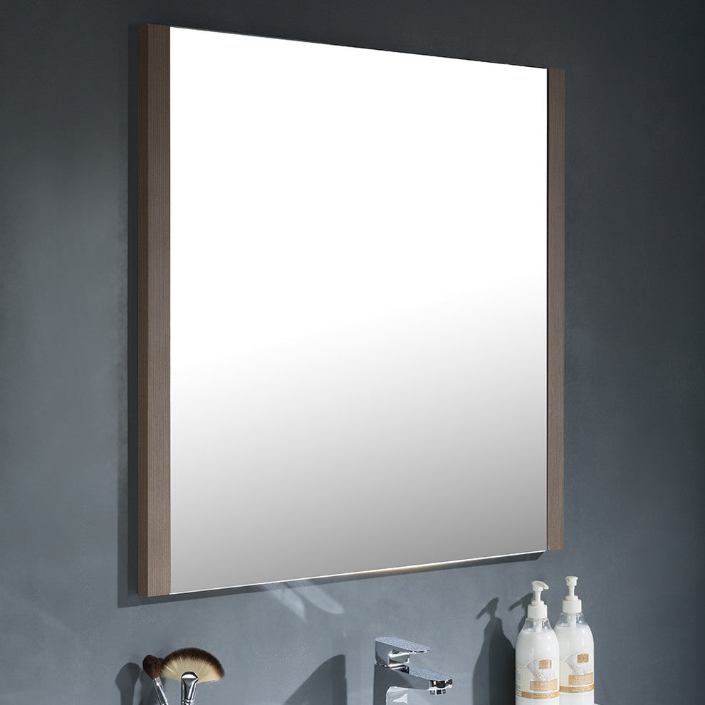 Torino 36" Gray Oak Modern Bathroom Vanity With Integrated Sink, FFT3111CH