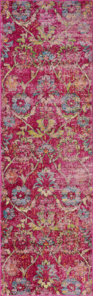 94" X 134" Pink Polypropylene Rug