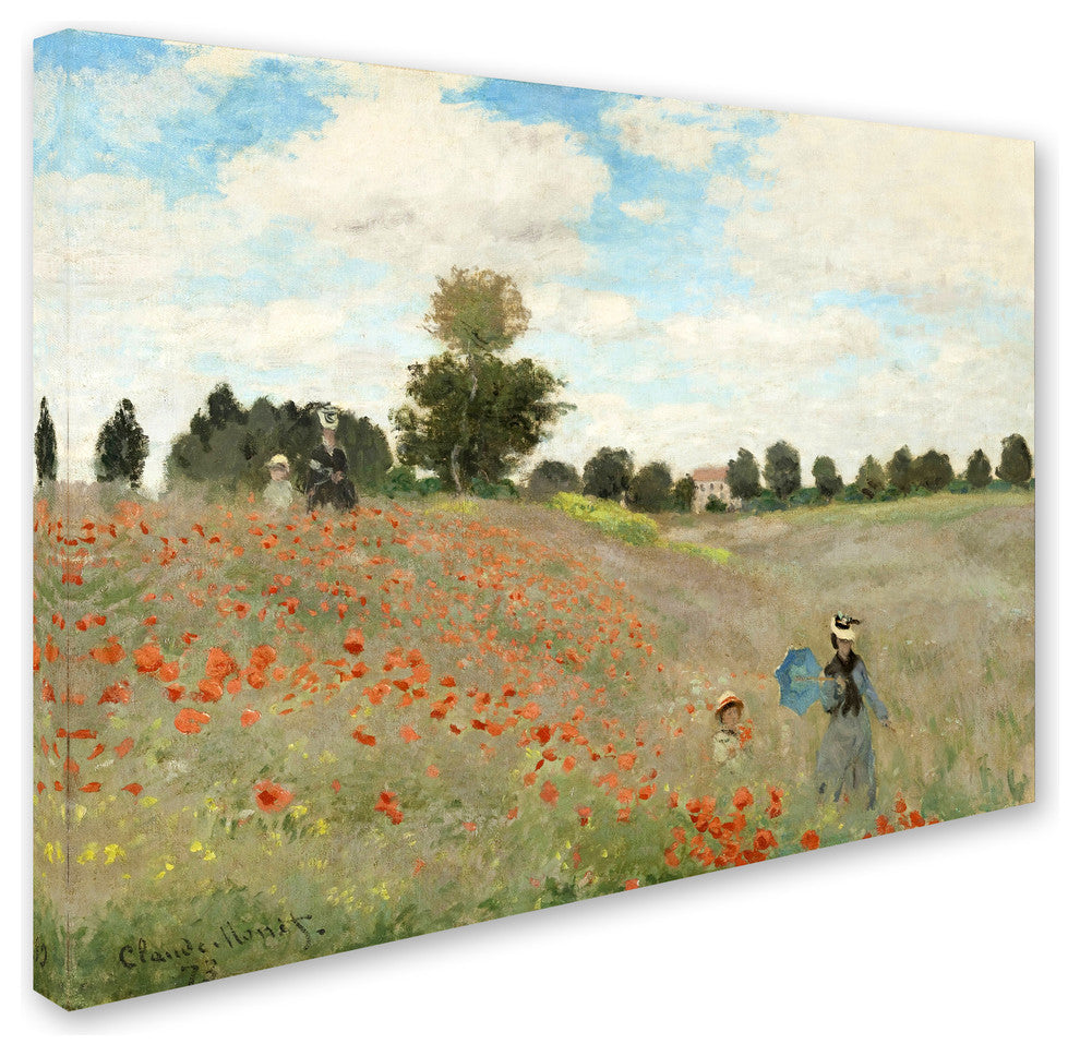 Claude Monet ''Wild Poppies Near Argenteuil'' Canvas Art, 32x24