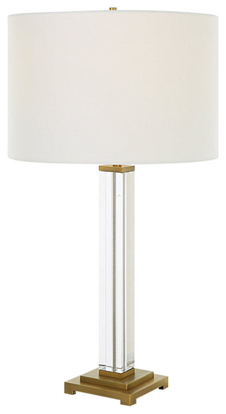 Uttermost Crystal Column Table Lamp
