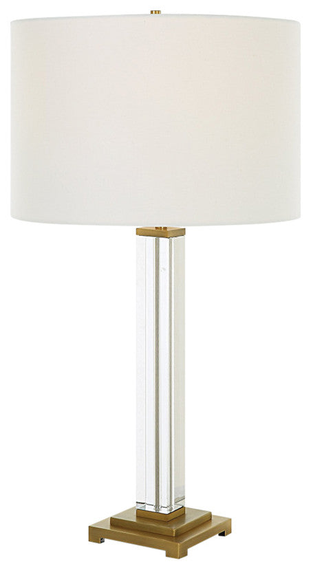 Uttermost Crystal Column Table Lamp