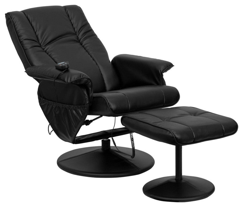 Black Bonded Leather Recliner