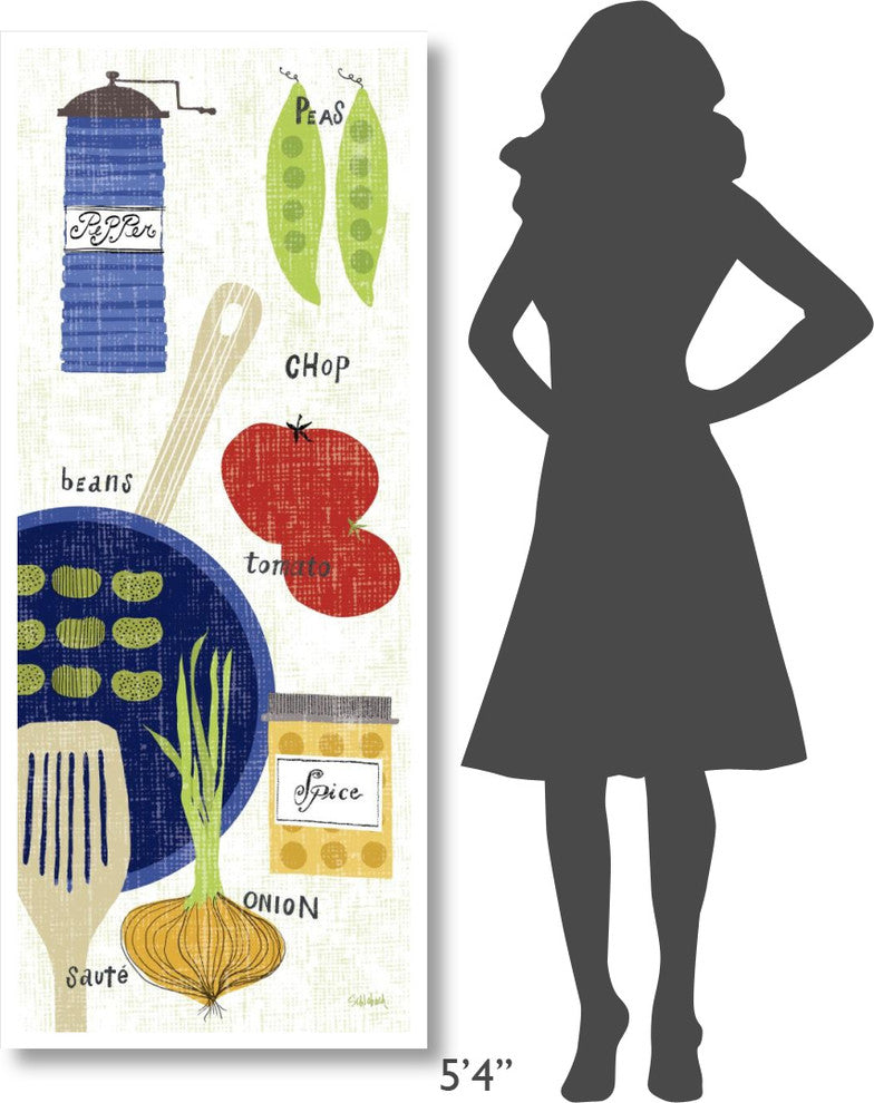 "Cooking It" Digital Paper Print by Sue Schlabach, 26"x62"