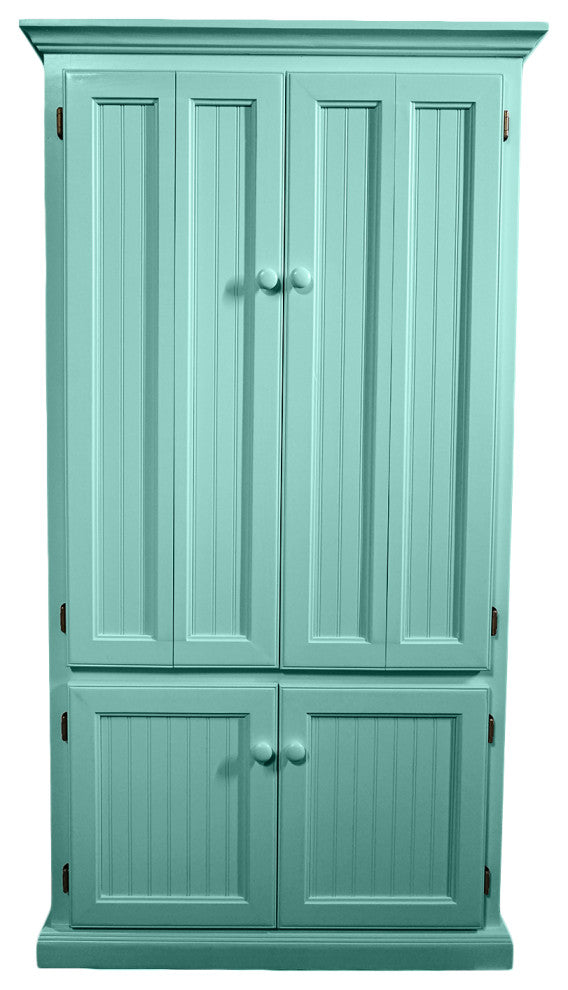 Eagle Furniture Coastal Computer Armoire Work Station, Aqua Fiesta