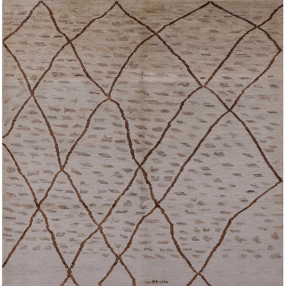 Ahgly Company Indoor Square Mid-Century Modern Area Rugs, 7' Square
