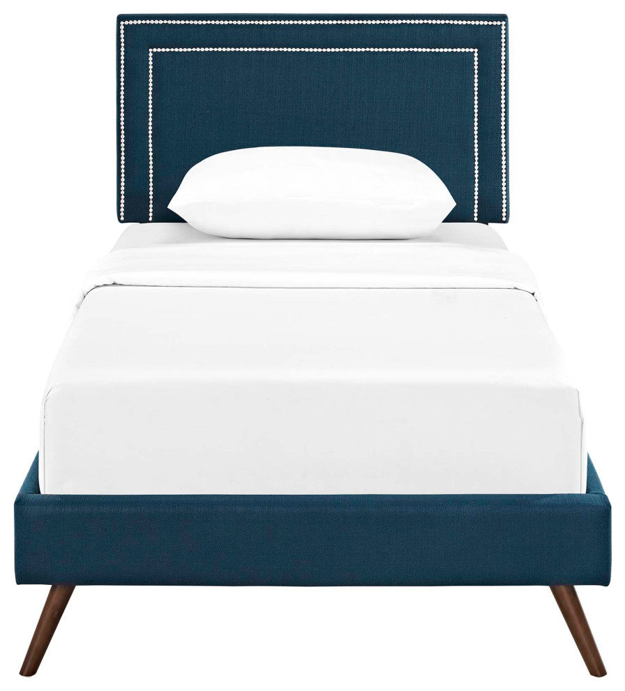 Virginia Twin Platform Bed with Round Splayed Legs