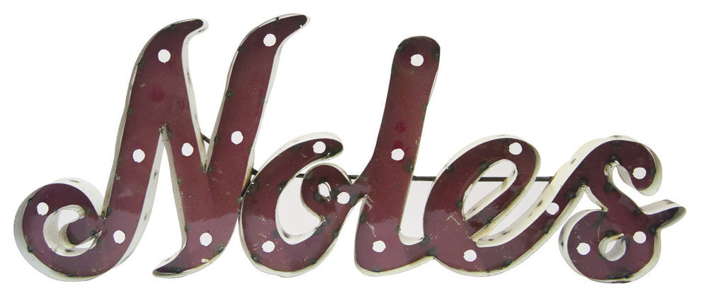 Illuminated Florida State Noles Recycled Metal Wall Decor