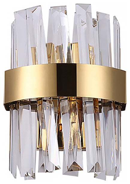 LED Crystal Wall Fixture for bedside., Chrome