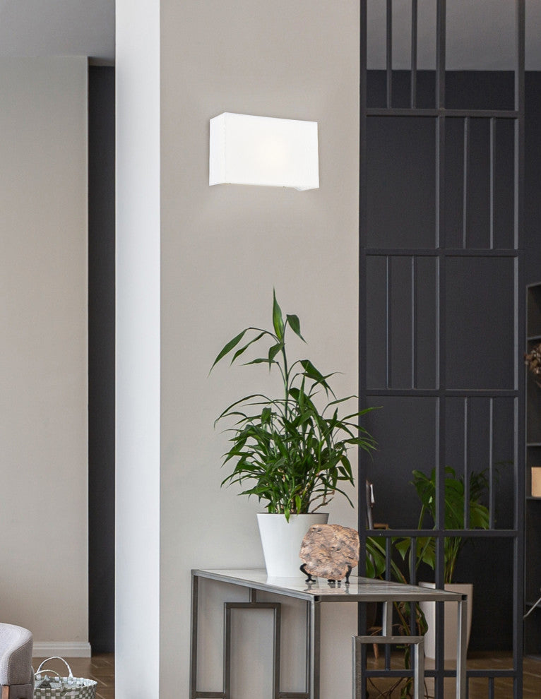 ADA 12-inch Rectangle Fabric Wall Sconce