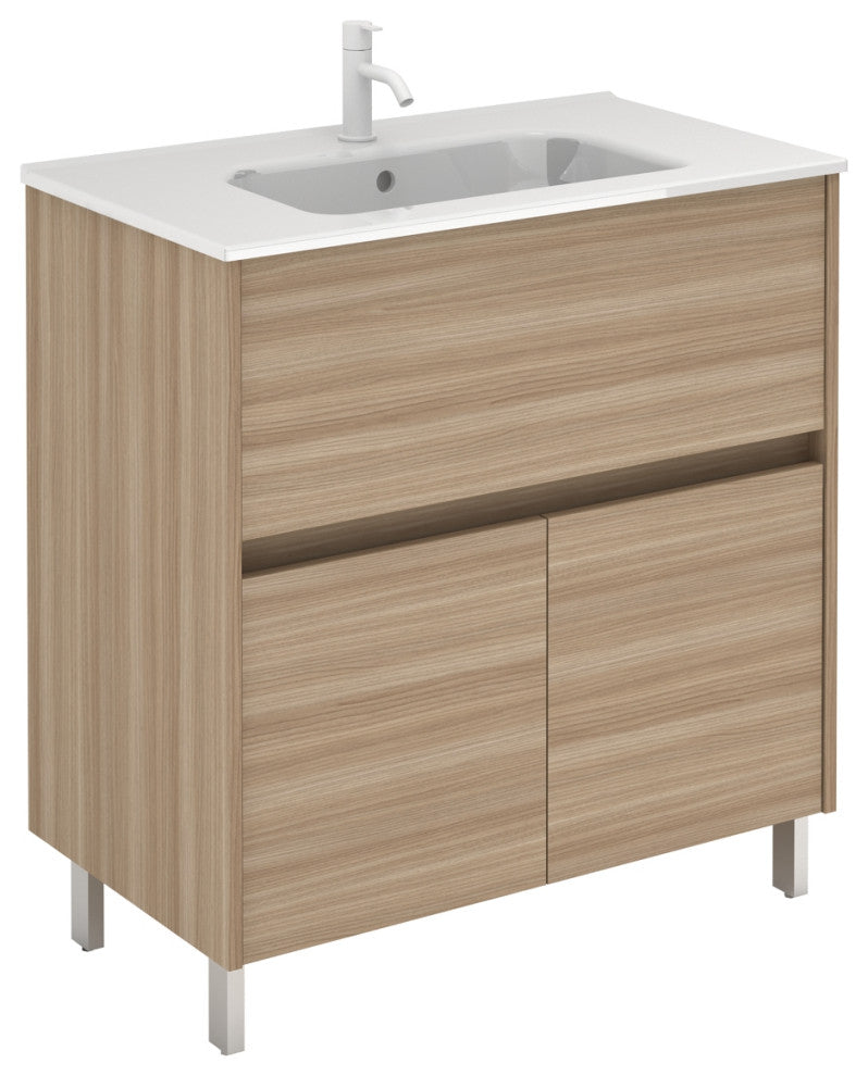UNIT 32" BAND 1DR-2D Toffee Walnut With Ceramic Top