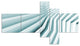 Fractal Architecture 3D Waves, Abstract Canvas Art Print, 60"x32", 5 panels