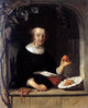 Gabriel Metsu Lady Seated in a Window, 20"x25" Gallery Wrapped Canvas Print