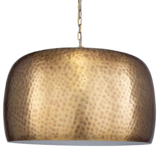 Uttermost Lemont Hammered Brass 1 Light Pendant