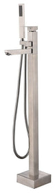 ADM Freestanding Tub Filler Handheld Sprayer, Brushed Nickel, 59" Hose