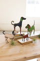 Farmhouse Cottage Recycled Metal Collectible Dog Sculptures, 4-Piece Set