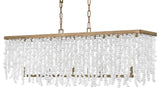 Fredrick Ramond FR30208 Dune 5 Light 48"W Linear Chandelier - Burnished Gold