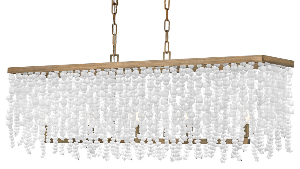 Fredrick Ramond FR30208 Dune 5 Light 48"W Linear Chandelier - Burnished Gold