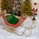 Large Victorian Christmas Sleigh, Red, Green, Gold