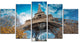 "Paris Eiffel Tower and Blue Paris Sky View" Cityscape Art, 60"x32", 5-Panels