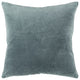 Teal Solid Reversible Cotton Velvet Throw Pillow