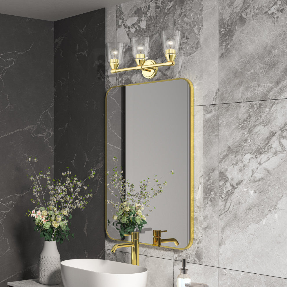 Catania 3-Light Polished Brass Vanity Sconce