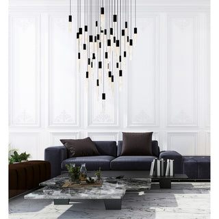 Greta Integrated LED Black Chandelier