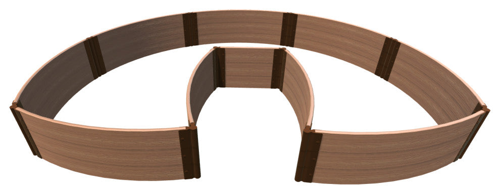 Classic Sienna 'Lucky Horseshoe'  6' X 9' X 16.5" Raised Garden Bed - 1" Profile