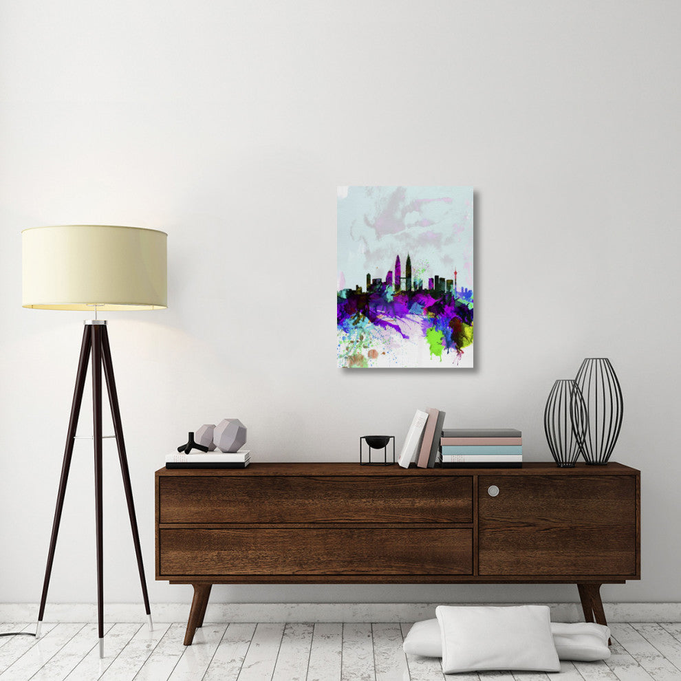 "Kuala Lumpur Watercolor Skyline" Fine Art Print