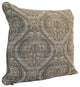 25" Double-Corded Patterned Tapestry Square Floor Pillow, Gray Damask