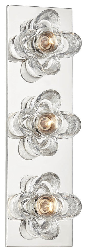 Shea 3-Light Bath Bracket, Polished Nickel