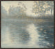 River of Gold, 35.25"x31.25", Espresso Natural Wood Gallery Floater
