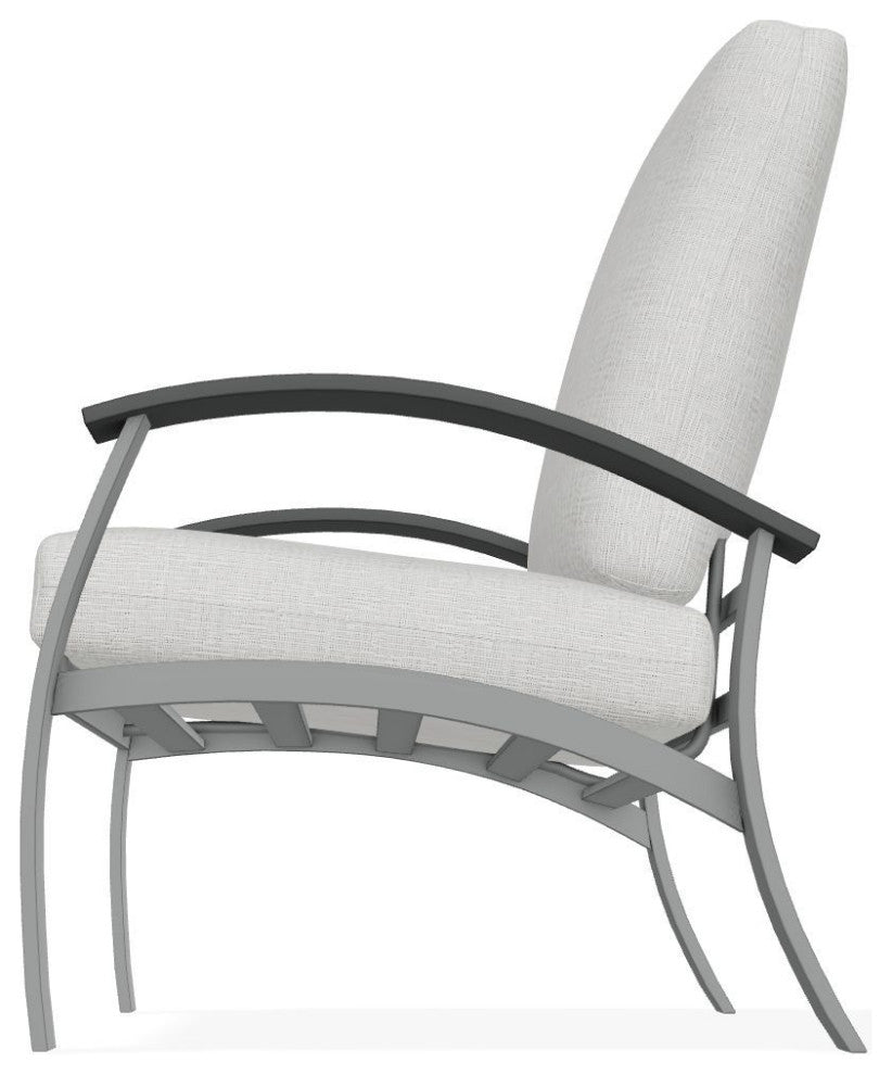 Belle Isle Cushion Deep Seating Outdoor Armchair, Grasscloth Cloud/Graphite