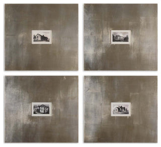 Uttermost Historical Buildings Framed Art Set of 4