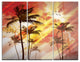 "Palm Tree at Sunset" Photography Metal Wall Art, 3 Panels, 36"x28"