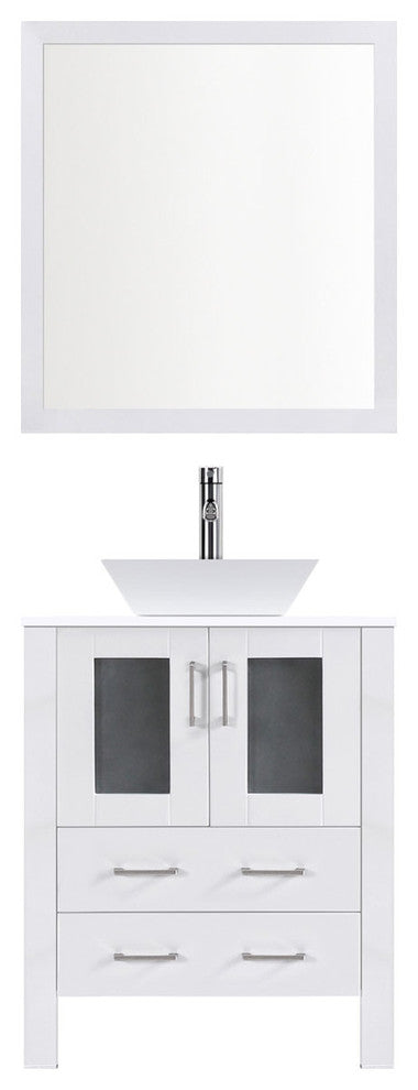 Modern Vanity Cabinet Sets Style 2 by LessCare, White, 36"