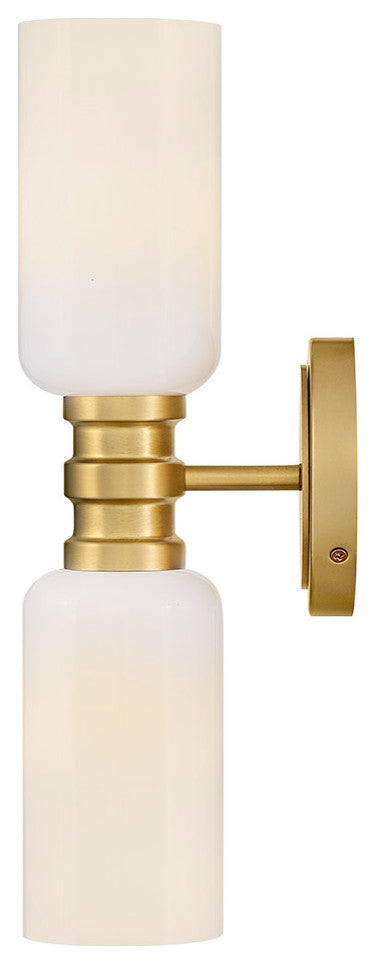 Lark Naomi Medium Two Light Sconce, Lacquered Brass