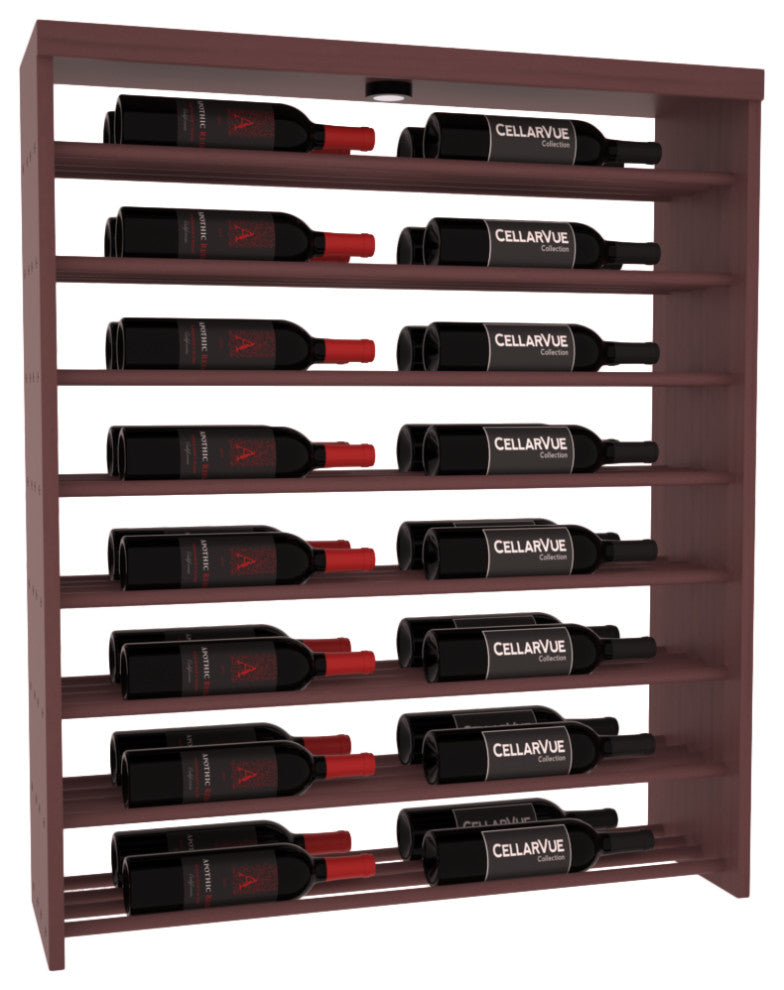 CellarVue  Horizontal Wine Rack Double, Pine , Walnut Sta