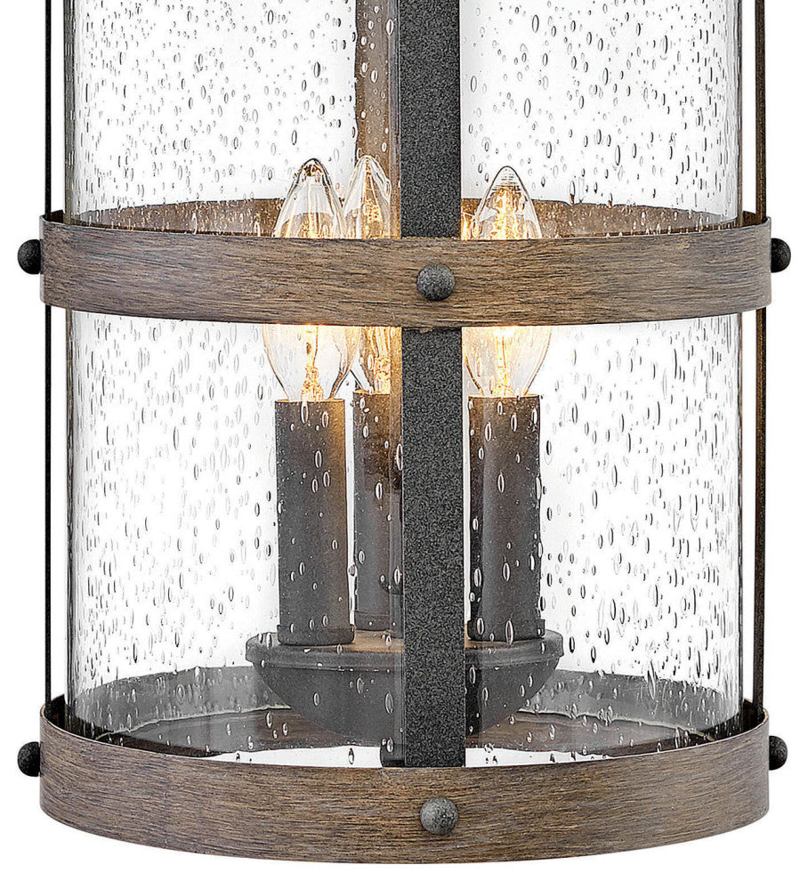 Hinkley Lakehouse Medium Wall Mount Lantern, Aged Zinc