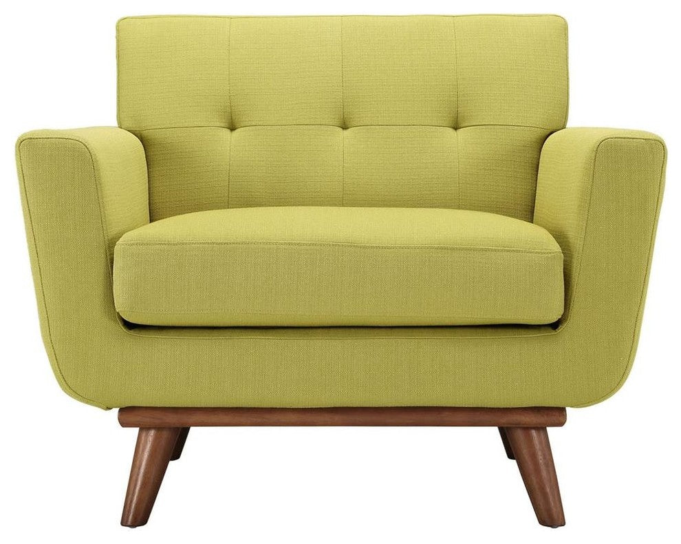 Modern Wheatgrass Engage Armchair Wood Set of 2