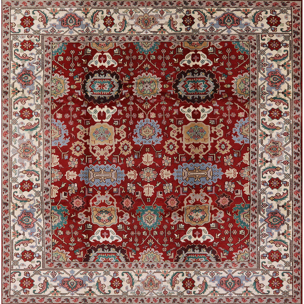 Ahgly Company Indoor Square Mid-Century Modern Area Rugs, 7' Square