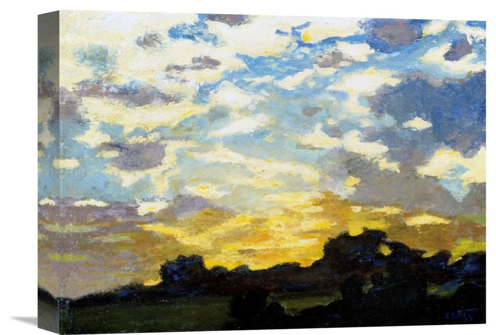 "Golden Sunset" Stretched Canvas Giclee by Edward Henry Potthast, 16"x12"