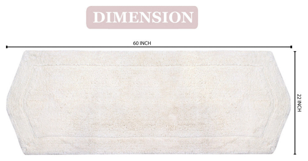 Waterford Bath Rug, 22"x60", Ivory