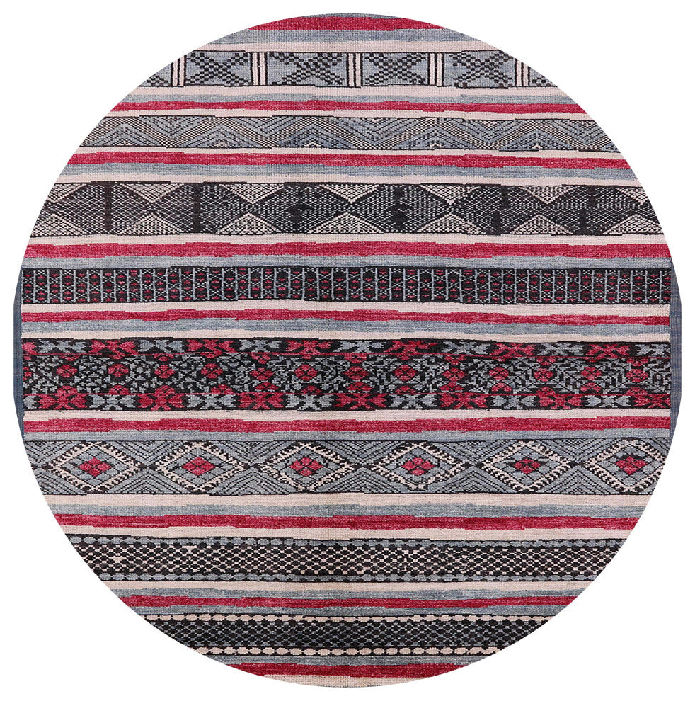Ahgly Company Indoor Round Mid-Century Modern Area Rugs, 8' Round