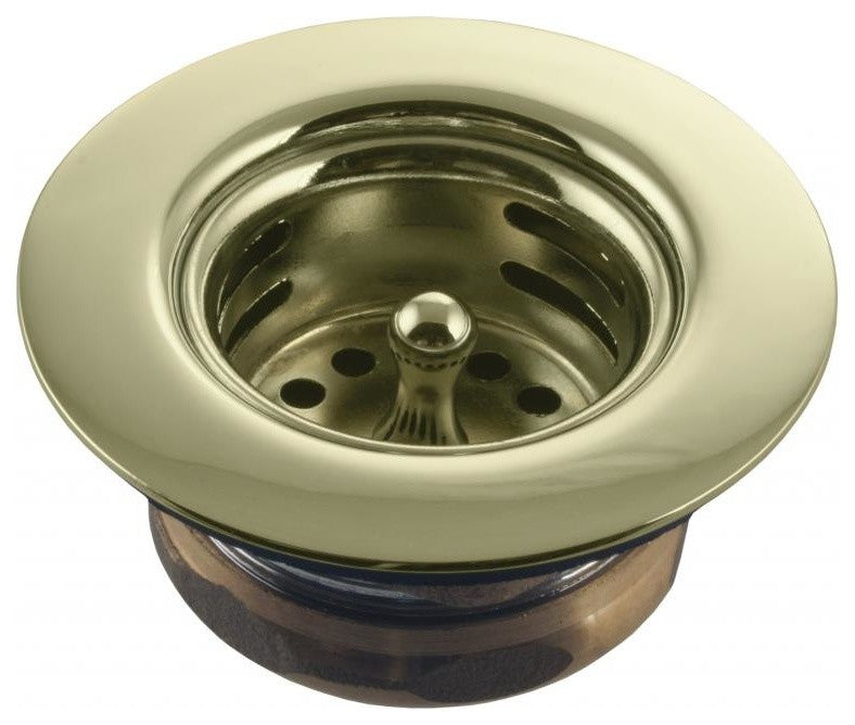 Midget Duo Post Style Bar Strainer In Oil Rubbed Bronze, Polished Brass