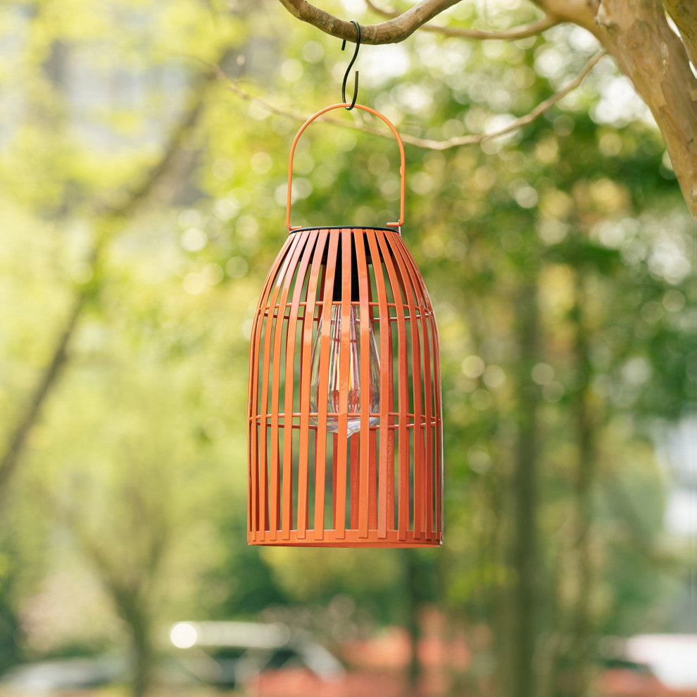 Metal Woven Solar Powered Hanging Lantern, 2-Piece Set