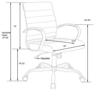 LeisureMod Benmar Leather Office Chair