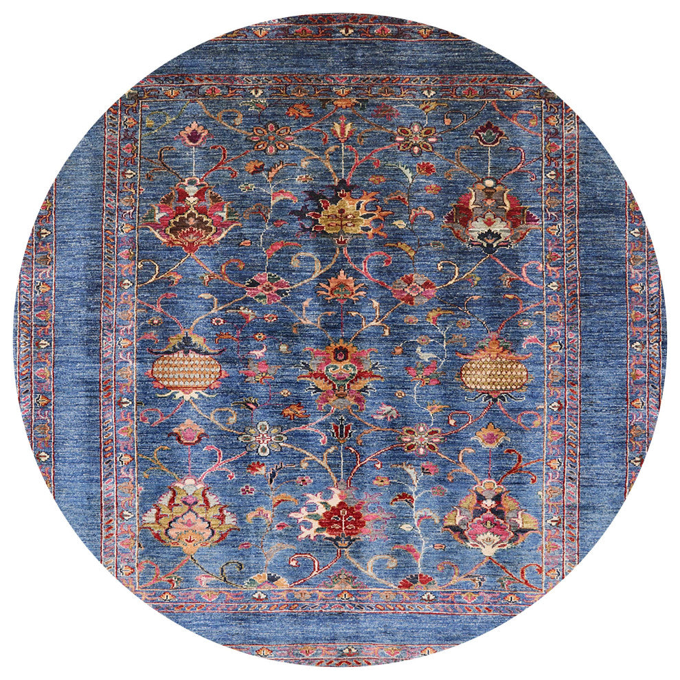 Ahgly Company Indoor Round Mid-Century Modern Area Rugs, 5' Round