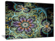 "Symmetrical Green Fractal Flower" Digital Floral Wall Art, 20"x12"