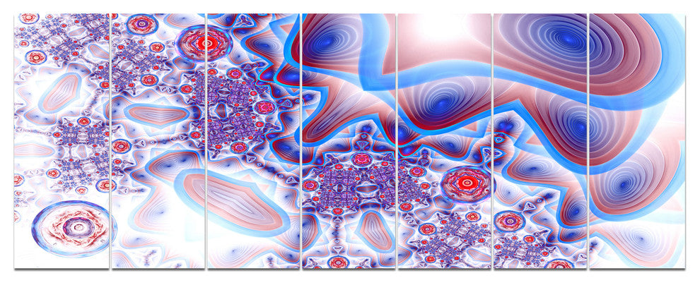 Beautiful Extraterrestrial Life Cells, Floral Canvas Print, 83"x32", 7 Panels