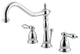 Kingston Brass Widespread Bathroom Faucet With Brass Pop-Up, Polished Chrome